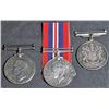Image 2 : 3 Canadian Silver WWII Military Service Medals With 1 Ribbon