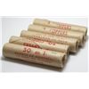 Image 1 : 5 x 1966 Original Bank of Montreal Small One Cent Penny Coin Bank Rolls - Unopened