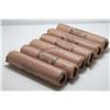 Image 1 : 5 x 1964 Original Canada Small One Cent Penny Coin Bank Rolls - Unopened