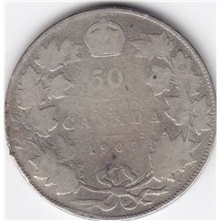 1907 Canada Silver 50-Cent Half Dollar Coin - Good