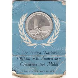 United Nations 25th Anniversary Commemorative Silver Medal