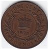 Image 1 : 1873 Newfoundland Canada One Cent Coin - VF+/EF