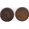 Image 2 : 1904 & 1907 Newfoundland Canada One Cent Coin - Better Years - VF