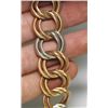 Image 2 : Sterling Silver & Rose Tone Double Link Bracelet With Toggle Clasp