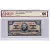 Image 2 : 1937 Bank of Canada BCS Certified $100 Bank Note - Almost UNC 55