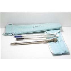 Vintage Sterling Silver Tiffany & Co. Ball Point Pen With Black & Blue Refills