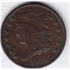 Image 2 : 1833 USA Half (1/2) Cent Coin - Circualted