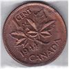 Image 2 : 1944 Canada ICCS Graded Small One Cent Coin - MS-63, Red & Brown