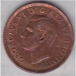 1946 Canada ICCS Graded Small One Cent Coin - MS-63, Red & Brown
