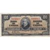 Image 1 : 1937 Bank of Canada $100 Bank Note - VF+