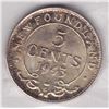 Image 1 : 1943 -C Newfoundland ICCS Graded Silver 5-Cent Coin - MS-64