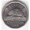 Image 1 : 1962 Canada 5-Cent Nickel Coin - Double Punched Reverse Error! Very Nice