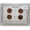 Image 1 : 1960 USA 1-Cent Coin Set In Display Case -4 Coins - Mints