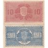 Image 2 : 1931 Finland Bank Notes - 10 & 20 Mark Bank Notes - Hi Grade