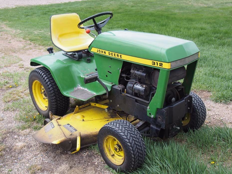 John Deere 312 Garden Tractor And Attachments Mower And Tiller