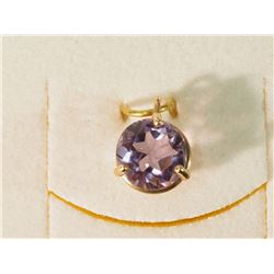 #12-10K GOLD AMETHYST PENDANT