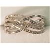 Image 1 : #15-STERLING SILVER DIAMOND(0.40CT) RING W/ COA SIZE 7