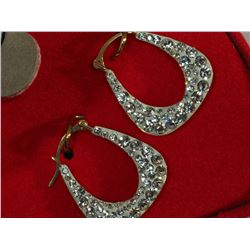 #19-10K GOLD CUBIC CRYSTAL EARRINGS