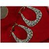 Image 1 : #19-10K GOLD CUBIC CRYSTAL EARRINGS