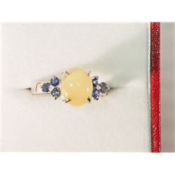 #20-STERLING SILVER OPAL(5.55CT) & SAPPHIRE(0.60CT)