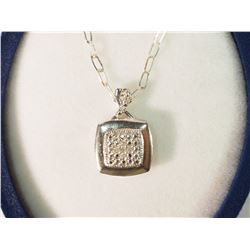 #22-STERLING SILVER DIAMOND(0.10CT) PENDANT