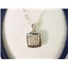 Image 1 : #22-STERLING SILVER DIAMOND(0.10CT) PENDANT