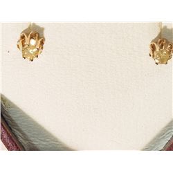 #35-14K GOLD DIAMOND(0.20CT) EARRINGS W/ COA