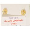 Image 1 : #37-14K GOLD DIAMOND EARRINGS