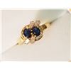 Image 1 : #43-14K GOLD SAPPHIRE(0.50CT) RING W/ COA SIZE 4.5