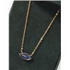Image 1 : #47-10K GOLD SAPPHIRE(1.70CT) NECKLACE W/ COA