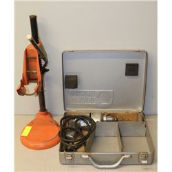 BLACK AND DECKER VINTAGE DRILL WITH CASE & DRILL