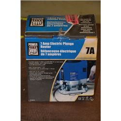 POWERFIST 7 AMP ELECTRIC PLUNGE ROUTER NEW
