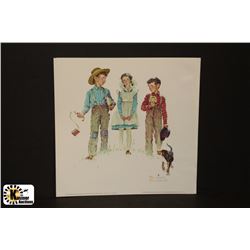 NORM ROCKWELL COUNTRY KIDS PRINTS 8 PRINTS