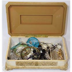 ORNATE JEWELLERY BOX W/CONTENTS