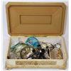 Image 1 : ORNATE JEWELLERY BOX W/CONTENTS