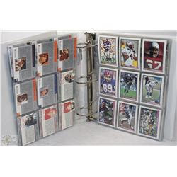 COLLECTION OF NFL FOOTBALL CARDS ONE BINDER