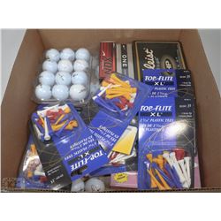 FLAT OF NEW & RECLAIMED GOLF BALLS & PACKAGES OF