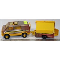VINTAGE TONKA VAN & CAMPER, TONKA MAN & WOMAN, AND