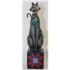 Image 1 : "LEONA" GREY CAT/STARBURST BASE FIGURINE