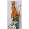 Image 1 : "POSH" BROWN CAT/ROSE/REACHING FIGURINE