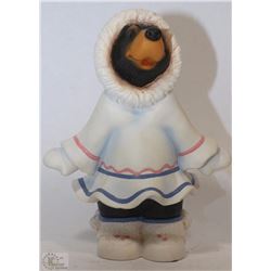 HOLLY-GIRL IN MUKLUKS FIGURINE