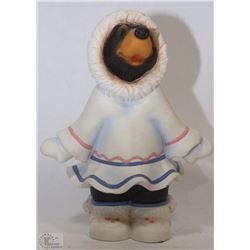 HOLLY-GIRL IN MUKLUKS FIGURINE