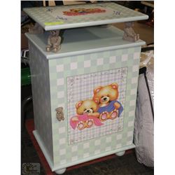 CHILDRENS TEDDY BEAR NIGHTSTAND - 27"H X 15"W X12"
