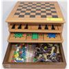 Image 1 : WOOD MULTI BOARD GAME SET
