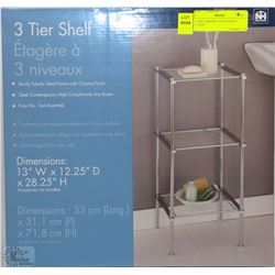 3 TIER CHROME COLOR SHELF 13"X28"