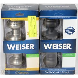 2 WEISER HALL & CLOSET DOOR HANDLES NEW