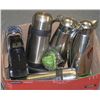Image 1 : BOX OF THERMOS'S, BAGEL SLICER,SILVER CARAFES