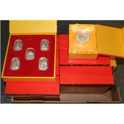 FLAT OF 16 CHINESE ELECTROPLATED COINS