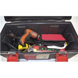 BLACK JOBMATE TOOLBOX W/HOUSEHOLD
