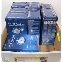 LOT OF 8 CASES OF 2130 N95 RESPIRATOR MASKS